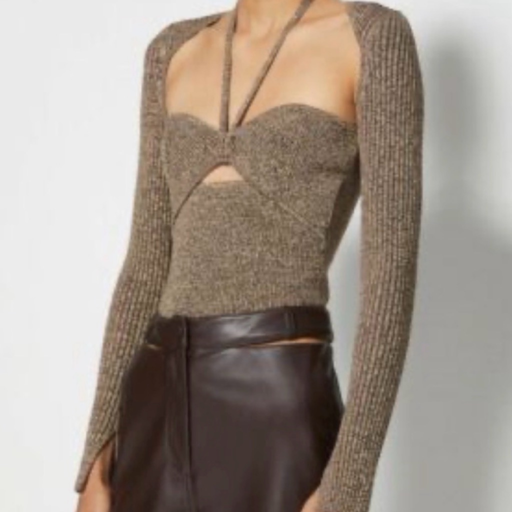 Jonathan Simkhai Brown Knit Women's Top